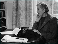 Agatha Christie writing her novels